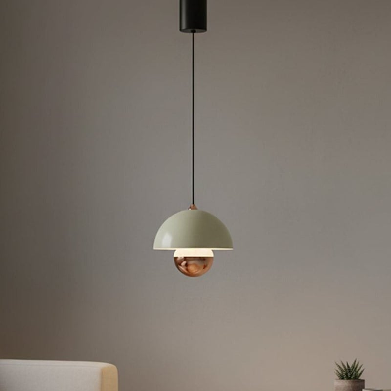 DANUBE HOME Edna Sensor Pendant Lamp 2m Adjustable length Contemporary Pendant Lamps Hanging Lanterns Built in LED Modern Design Indoor Lighting For Dining Room Living Room L18xW18xH20cm-White - Image 1