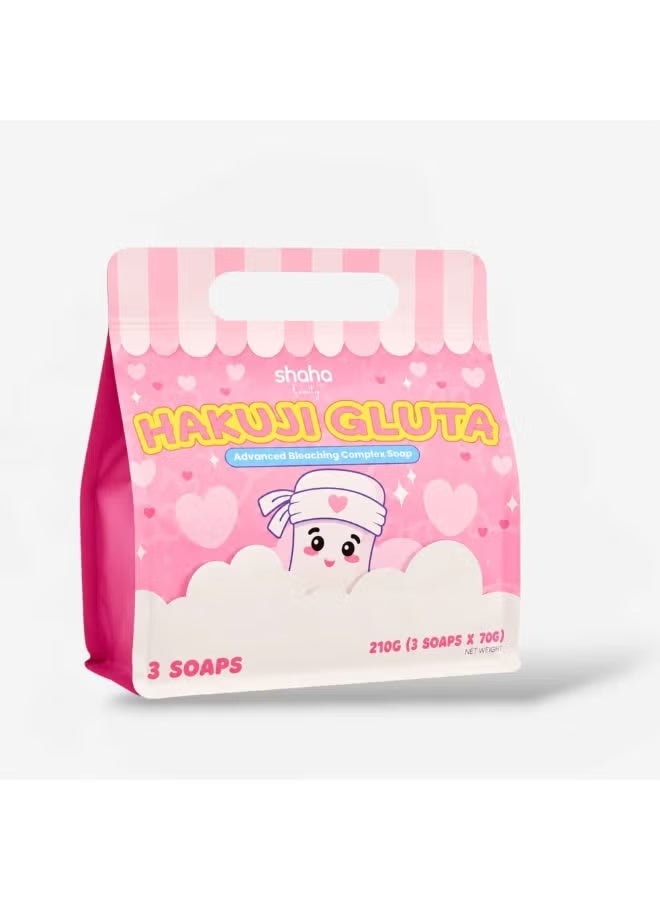 Hakuji Gluta Advanced Whitening Soap Collection – Gentle Yet Effective Cleansing Bars Infused with Brightening Ingredients for a Healthy and Beautiful Glow