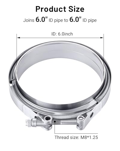 EVIL ENERGY V Band Clamp with Flange Male Female Stainless Steel 1 60 - Image 3