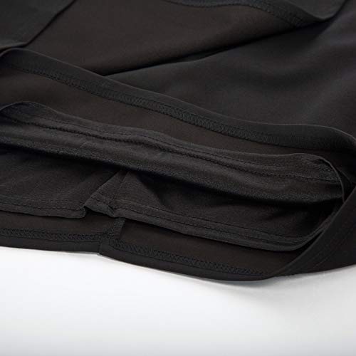 Kate Kasin Wear to Work Pencil Skirts for Women Elastic High Waist Wrap Front Knee Length Bodycon Skirt Tummy Control Black - Image 4