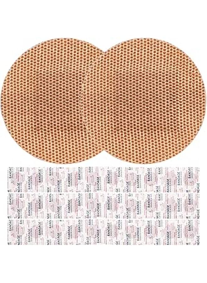 100 Pcs Large Round Breathable Elastic Fabric Bandages for Wound Care Finger Joint Protection - Image 1