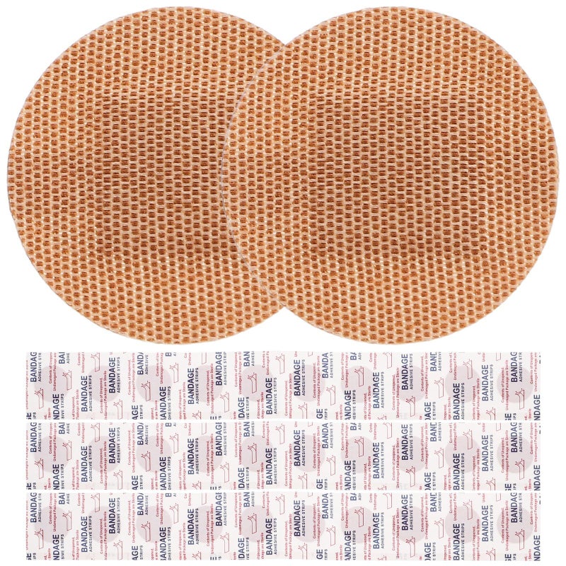 100 Pcs Large Round Breathable Elastic Fabric Bandages for Wound Care Finger Joint Protection - Image 2