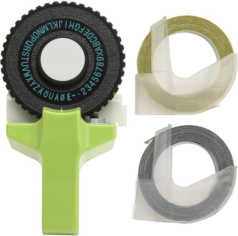 Green Embossing Label Maker Portable Home Office Kitchen Craft Labeling Machine - Image 1