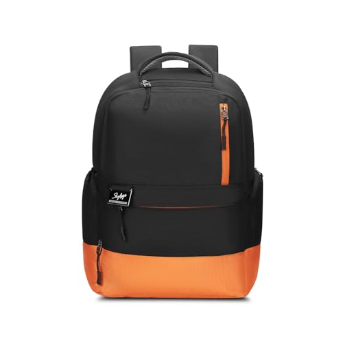Skybags Nero 15 Inch Compatible Anti-Theft Laptop Backpack 20L | 3 Compartments with Side Bottle Pocket | Padded Backpanel | Trolley Sleeve | Office & Travel Backpack for Men & Women (Black) - Image 1