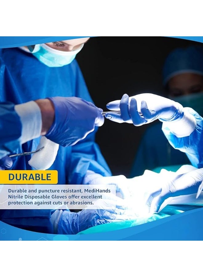 TouchFlex 100-Piece Medical Nitrile Exam Gloves – Powder-Free, Medical Grade, Food Safe, Latex-Free, Non-Sterile, Blue, CE Certified, Small - Image 5