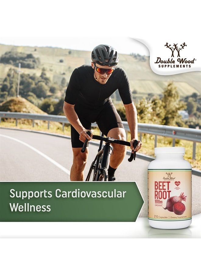 Double Wood Supplements Beet Root Powder Capsules (Organic and Vegan) (210 Count, 1,000mg Per Serving) - Super Food from Beets with High Nitrate for Overall Health Support by Double Wood - Image 4