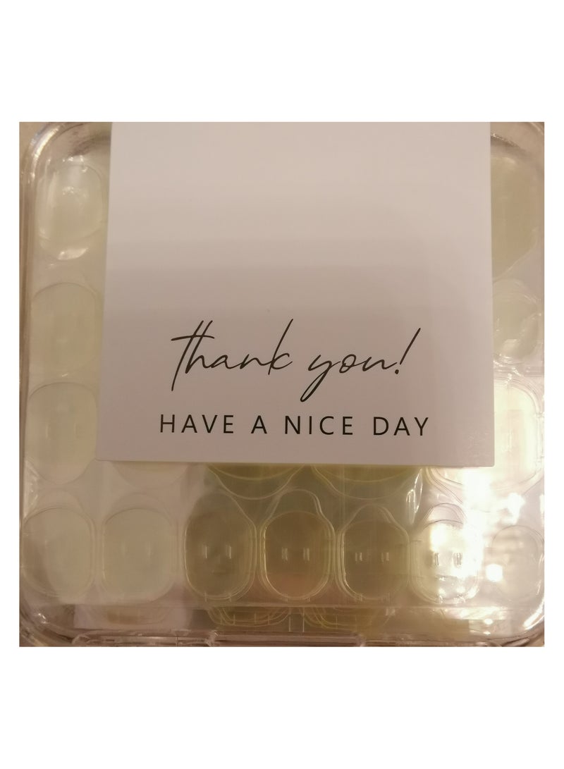 Binzo Beauty 20 ورقة ملصقات لاصقة للأظافر مزدوجة الجوانب للأظافر الاصطناعية، لاصق هلامي مقاوم للماء وقابل للتنفس، نصائح أظافر مزيفة لاصقة - Image 3