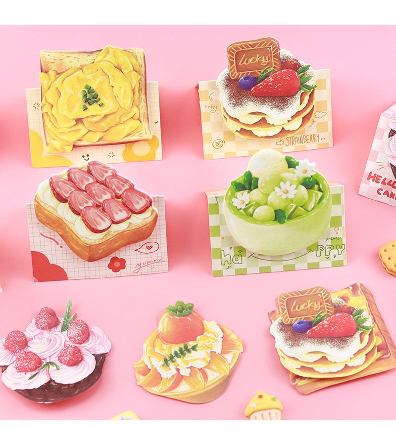 160 Sheets Cute Korean Cartoon Animal Sticky Notes 8pcs Set Standing Design - Image 4
