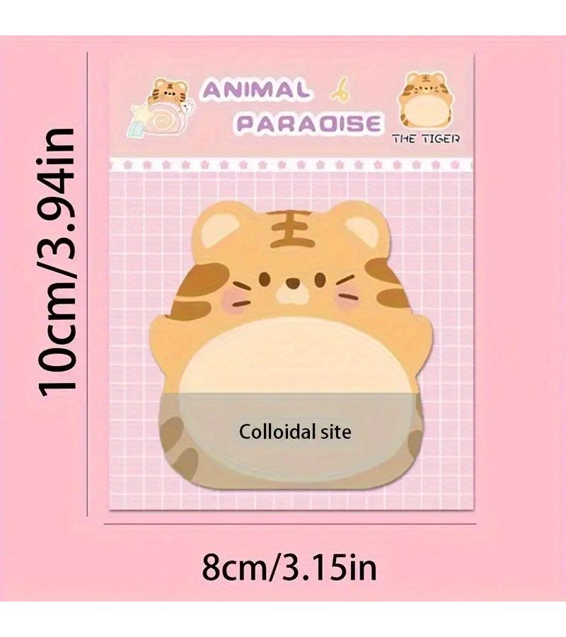 160 Sheets Cute Korean Cartoon Animal Sticky Notes 8pcs Set Standing Design - Image 5