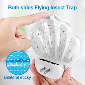 INRAGEO Flying Insect Trap Refill Kit Plug-in Sticky Card Plug Refill Replacement Glue Cards for HU002 Insect Trap (5 Pack-Refill, Transparent) - Image 5