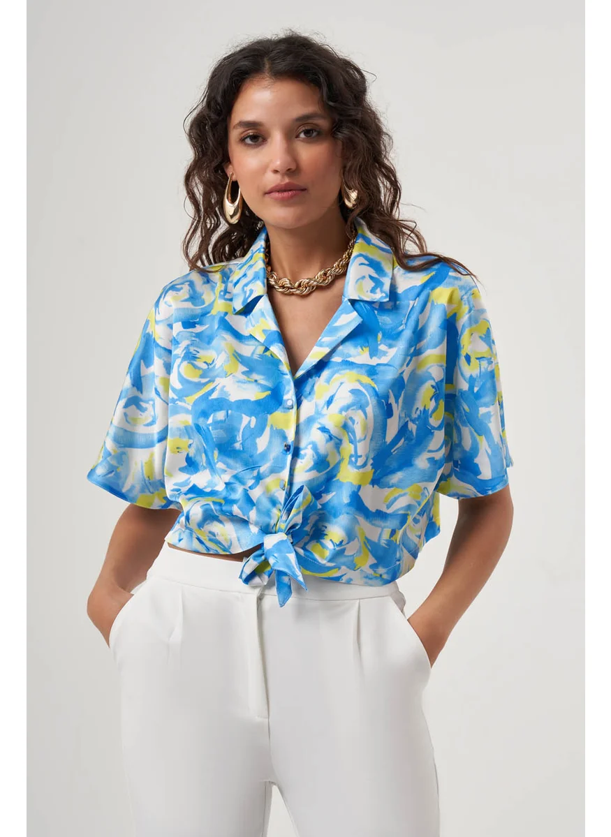 MIZALLE PATTERNED BLOUSE