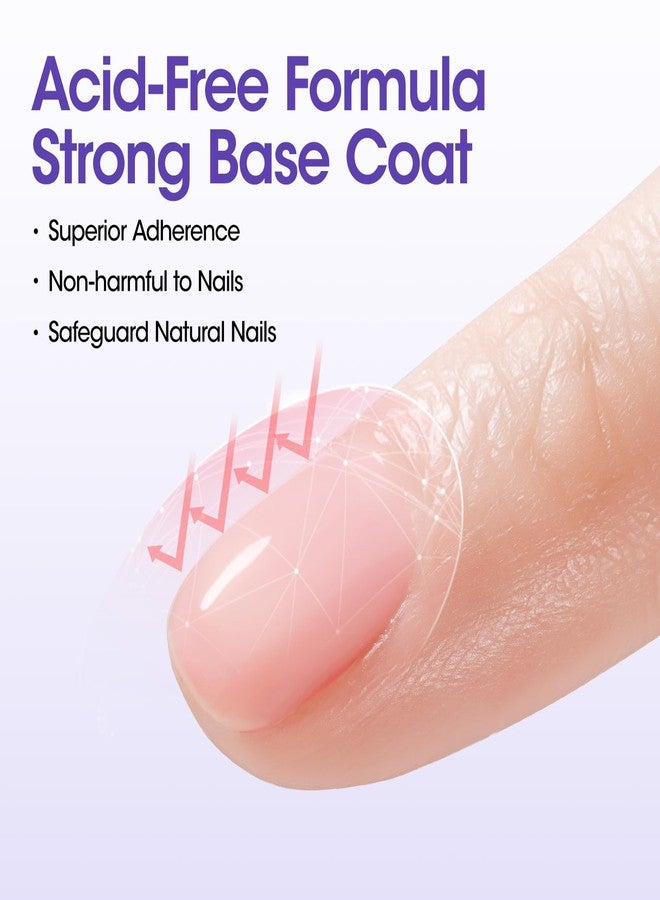 GELLEN Gel Base Coat, 18ml No Sanding Needed Clear Gel Nail Polish, Nail Salon Manicure Nail Base Coat Polish, Gift for Women - Image 5