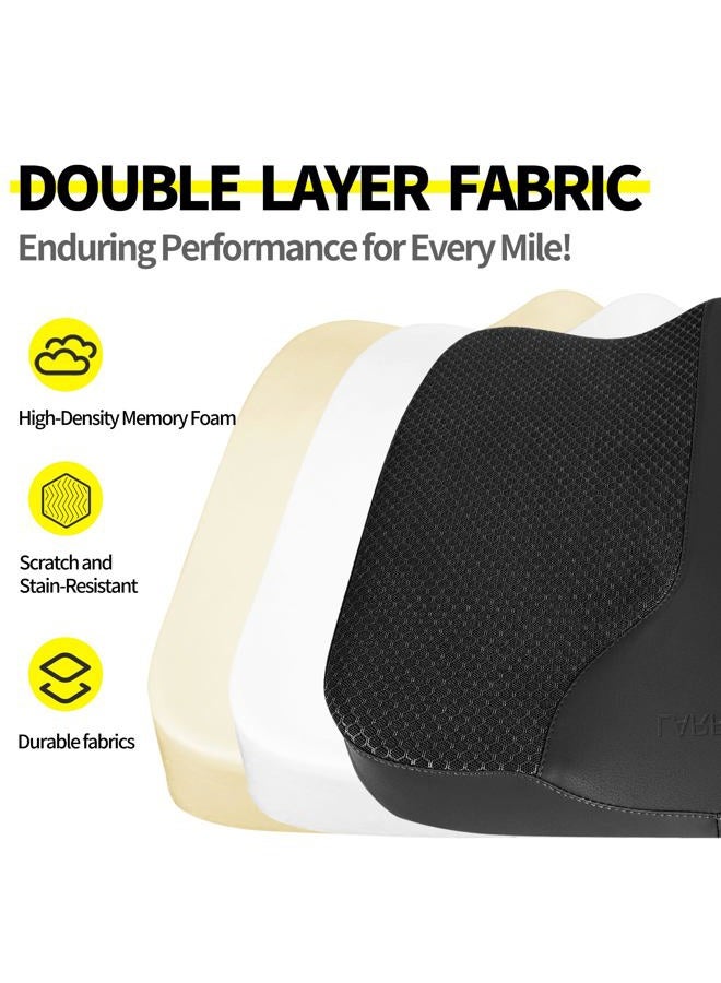 LARROUS Car Seat Cushion - Comfort Memory Foam Seat Cushion for Car Seat Driver, Tailbone (Coccyx) Pain Relief Pad, Car Seat Cushions for Driving, Office Chair Cushion(Black) - Image 2