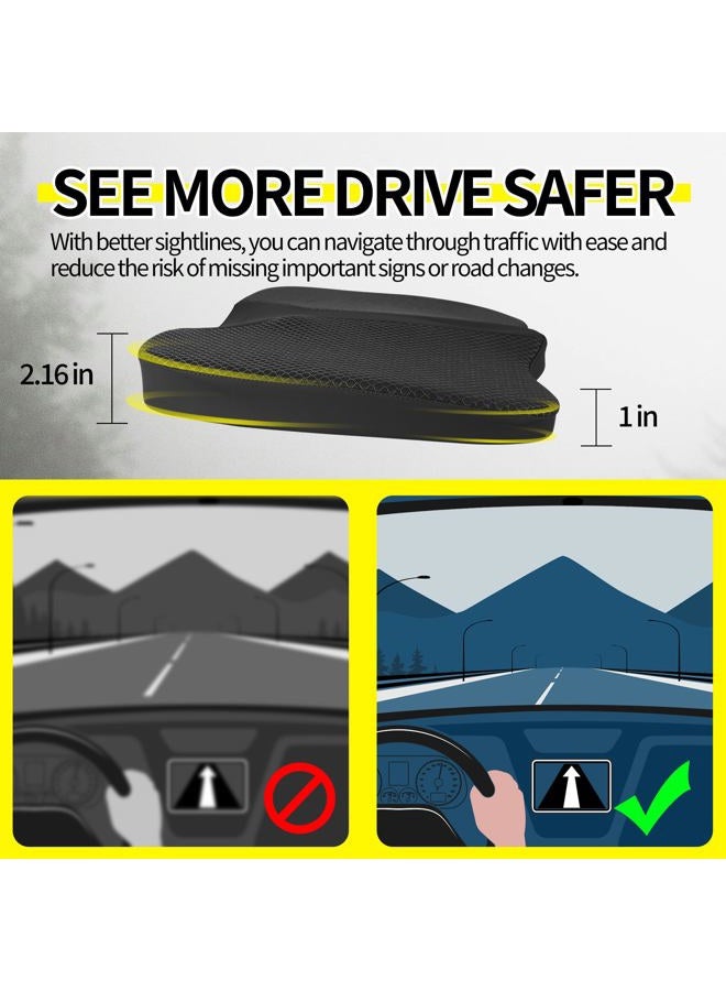 LARROUS Car Seat Cushion - Comfort Memory Foam Seat Cushion for Car Seat Driver, Tailbone (Coccyx) Pain Relief Pad, Car Seat Cushions for Driving, Office Chair Cushion(Black) - Image 4