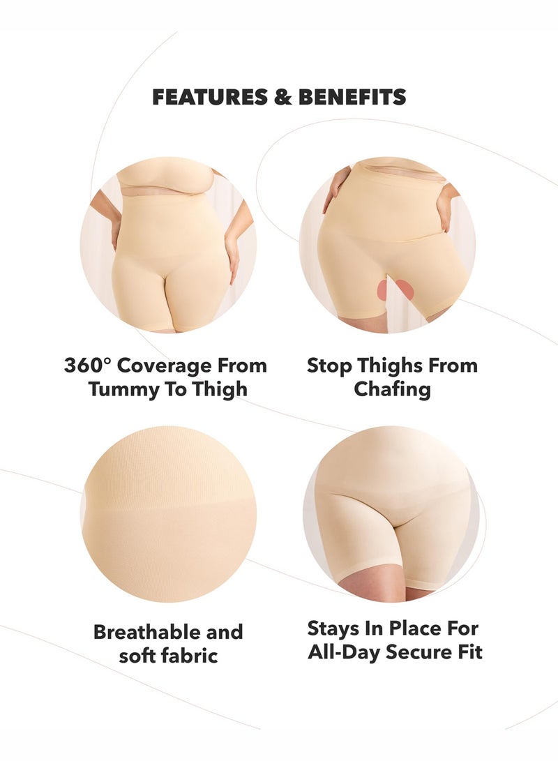 High Waisted Shorts Shapewear for Women Tummy Control Thigh Slimming - Image 2