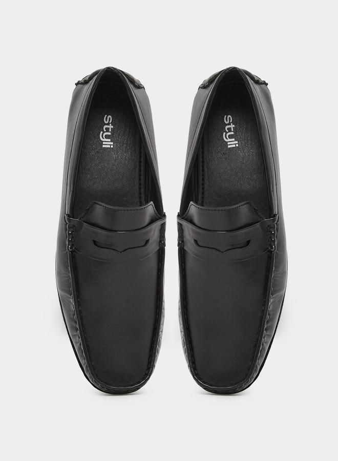 Styli Black Casual Loafers - Image 3