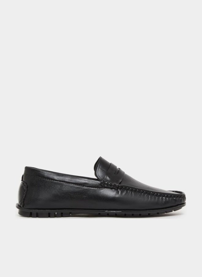 Styli Black Casual Loafers - Image 1