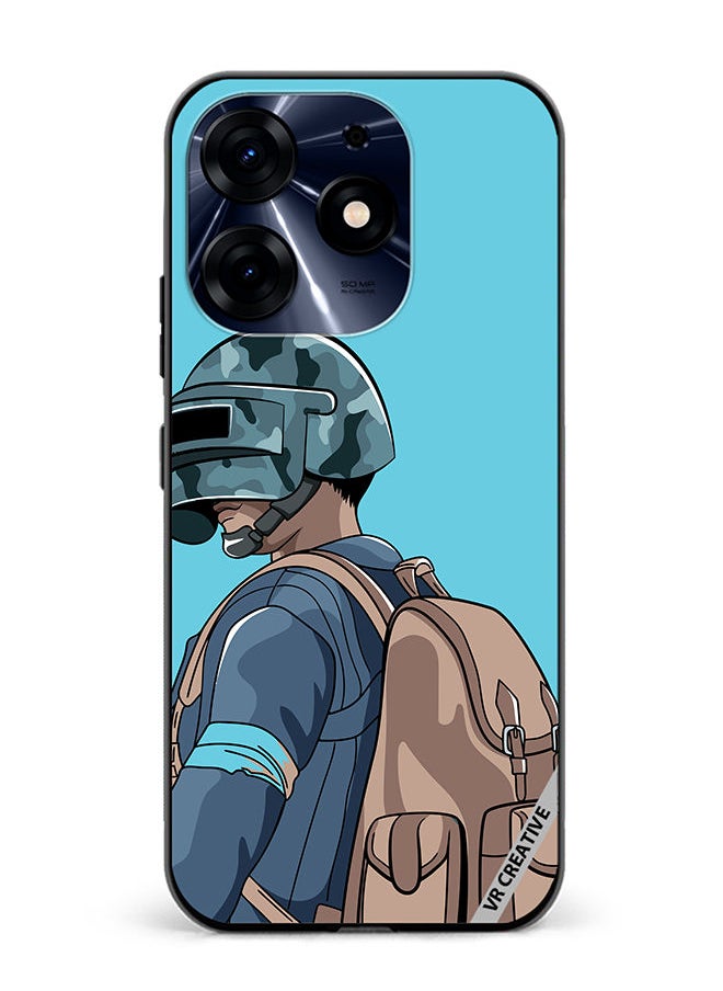 VR CREATIVE Protective Case Cover For Tecno Spark 10 Pro Helmet And In Military Uniform Design Multicolour  - Image 1