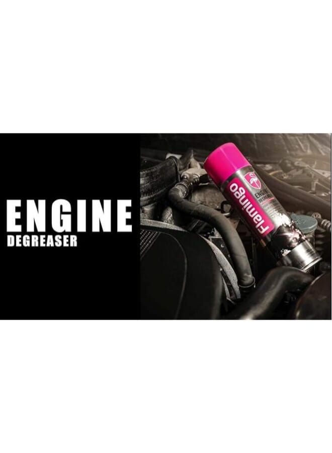 Flamingo Car Engine Cleaning Spray - Grease and Oil Remover - 650ml - Deep and Safe Engine Cleaning - Maintains Car Efficiency and Performance - Image 4