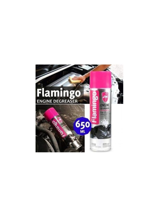 Flamingo Car Engine Cleaning Spray - Grease and Oil Remover - 650ml - Deep and Safe Engine Cleaning - Maintains Car Efficiency and Performance - Image 1