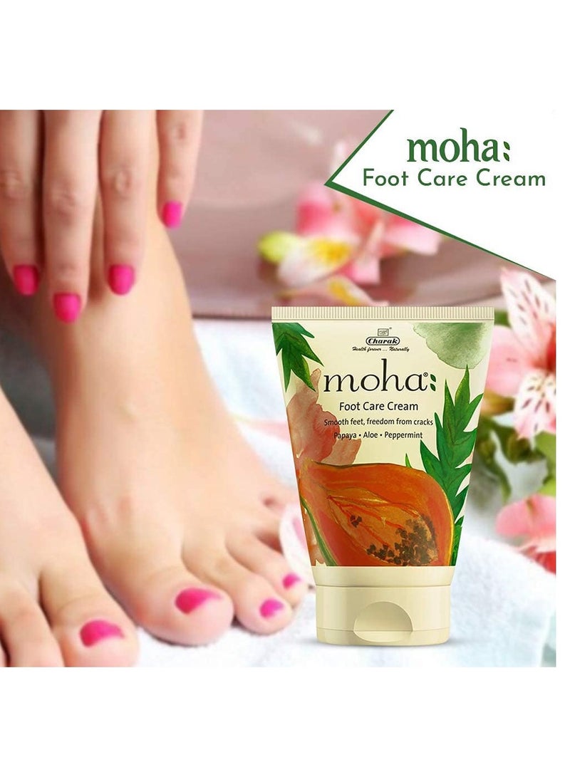MOHA Foot Cream For Rough Dry and Cracked Heel Feet Cream For Heel Repair With Benefits Of AleoVera Papaya Peppermint - Image 2