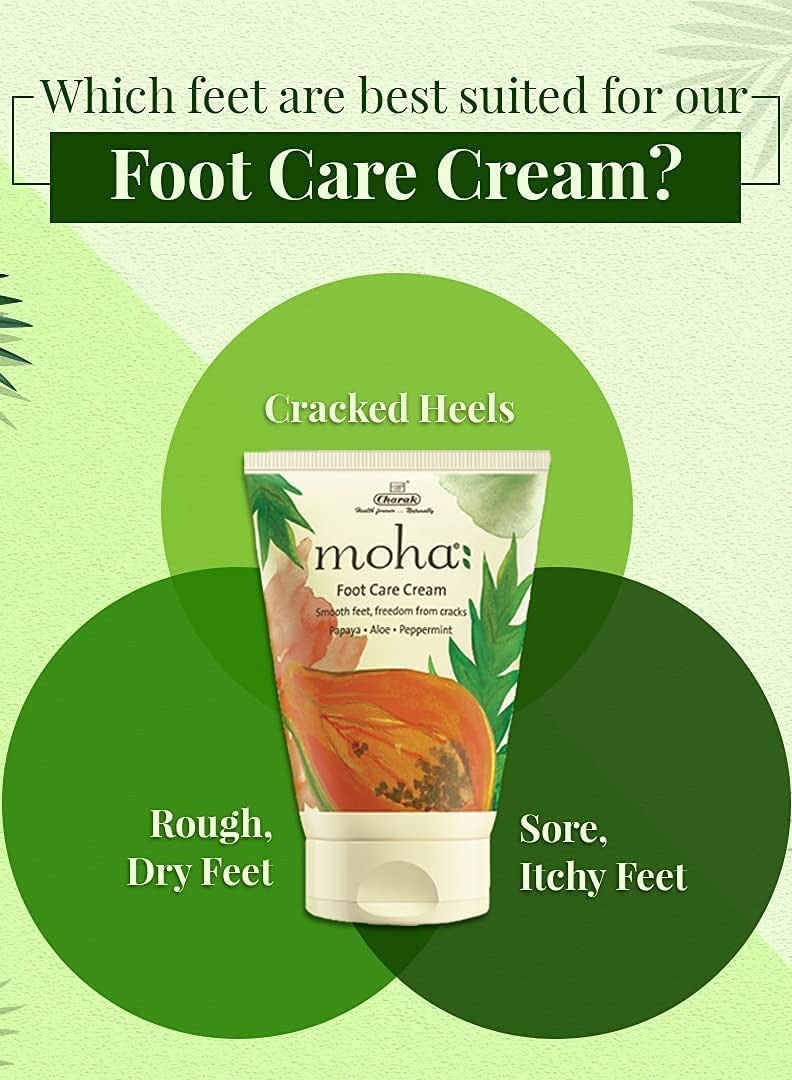 MOHA Foot Cream For Rough Dry and Cracked Heel Feet Cream For Heel Repair With Benefits Of AleoVera Papaya Peppermint - Image 3