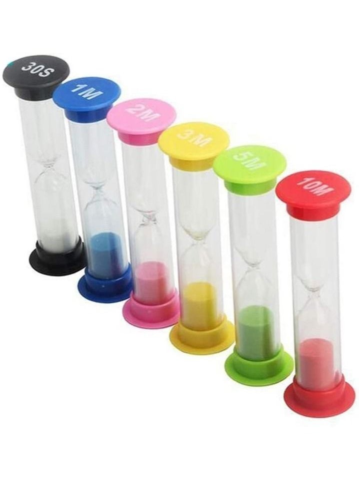 Rubik Sand Timers 30sec/1/2/3/5/10 Minutes Sand Clock Timer Hourglass Creative Vintage Gift for Home Office Kitchen (Pack of 6, 30sec-10min)  - Image 2