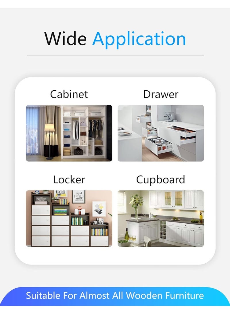 Fingerprint Drawer Lock 0.5 Seconds Fast Unlocking Embedded Smart Biometric Cabinet Lock for Home Office Black - Image 4