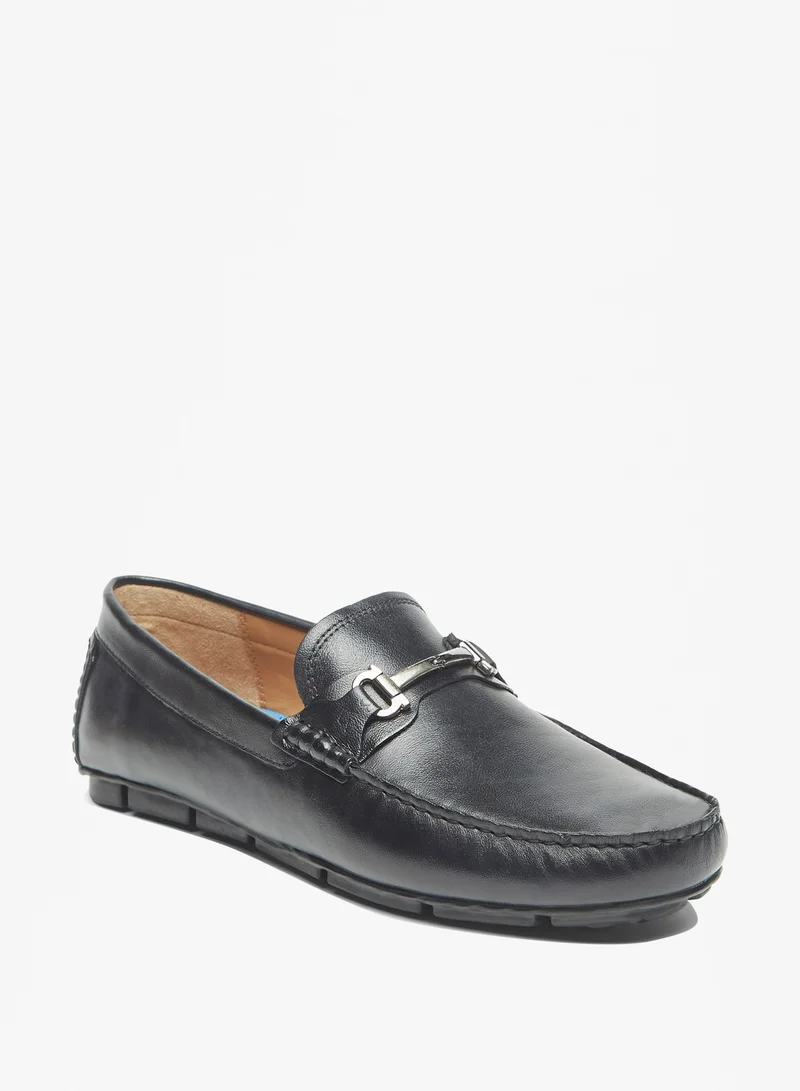LBL by Shoexpress Men Solid Slip-On Moccasins with Metal Accent