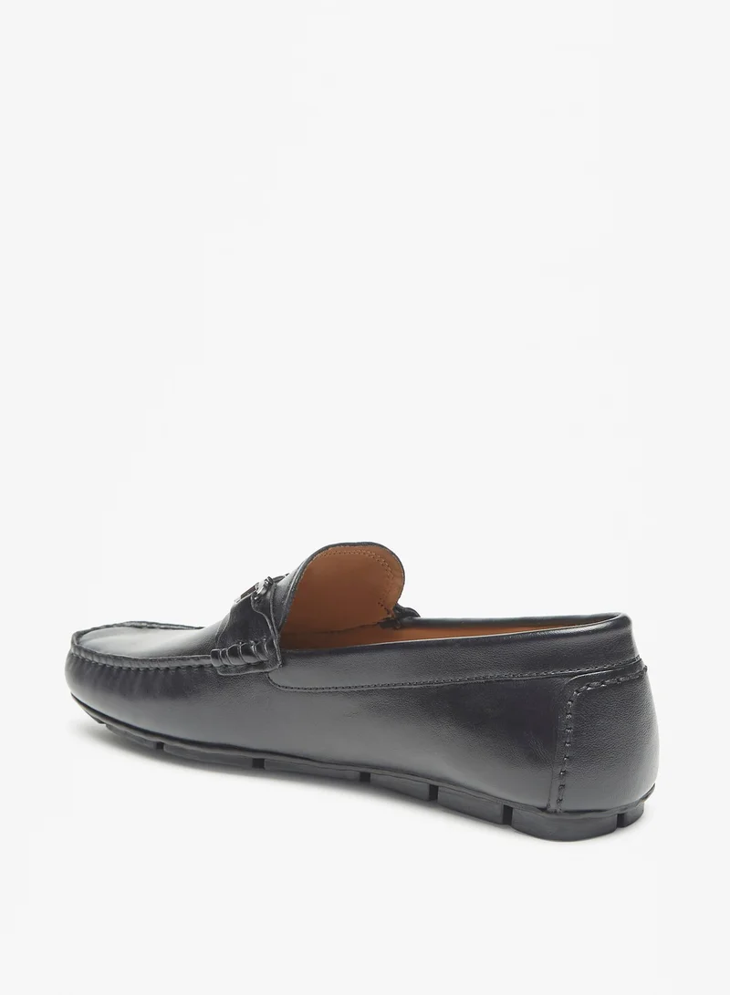 LBL by Shoexpress Men Solid Slip-On Moccasins with Metal Accent