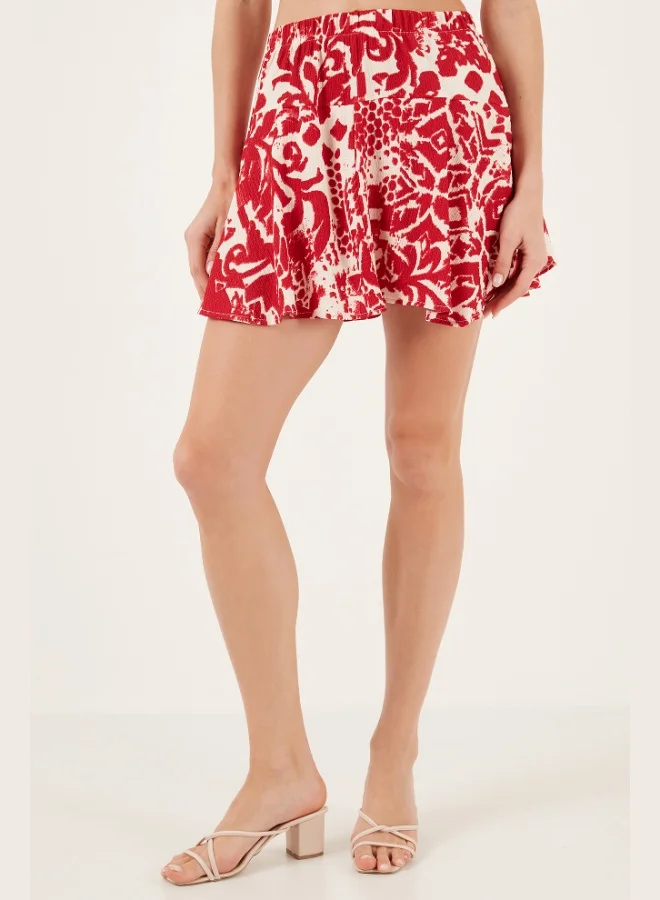 ليلا ليلى تنورة شورت قصيرة ضيقة بنقوش للنساء