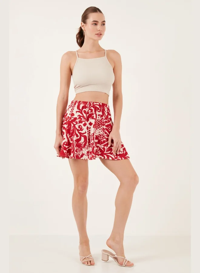 ليلا ليلى تنورة شورت قصيرة ضيقة بنقوش للنساء