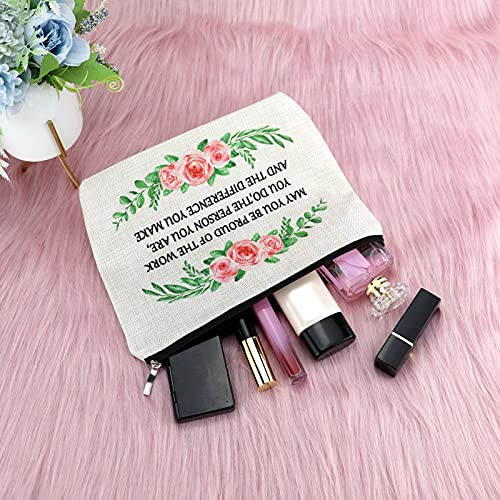 Sfodiary Thank You Gift Makeup Bag for Team Leader Coworker Inspirational Appreciation Gift for Employee Boss Teacher Cosmetic Bag Going Away Retirement Gift for Friends Social Worker Travel Pouch - Image 4
