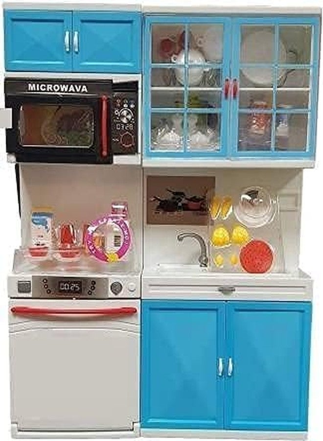 Qwick Click Kitchen Set | Modern Dream House | with Open able Doors | Refrigerator | Accessories | Fruits | Playing Toys for | Girl | Boys | Kids | Multi Color | (2 Compartment Kitchen Set) - Image 1
