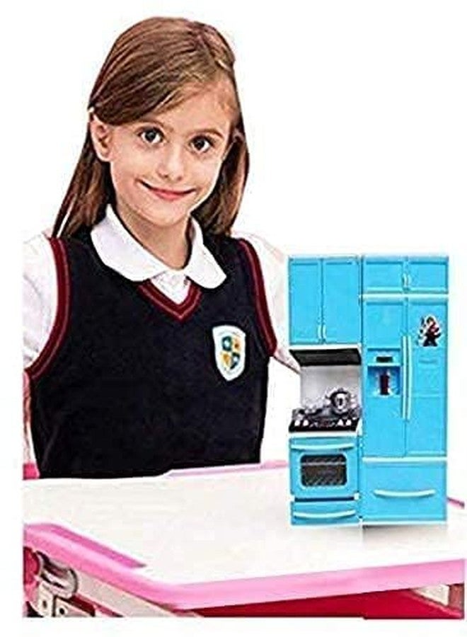 Qwick Click Kitchen Set | Modern Dream House | with Open able Doors | Refrigerator | Accessories | Fruits | Playing Toys for | Girl | Boys | Kids | Multi Color | (2 Compartment Kitchen Set) - Image 2