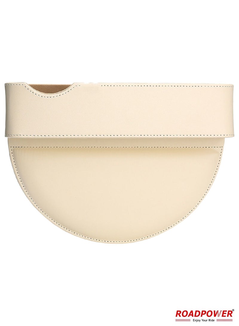 RoadPower Car Seat Gap Filler Organizer Storage Box for Car Seat Organizer Between Seats Car Organizers And Storage Front Seat Gap 2-piece Universal Fit Beige - Image 2