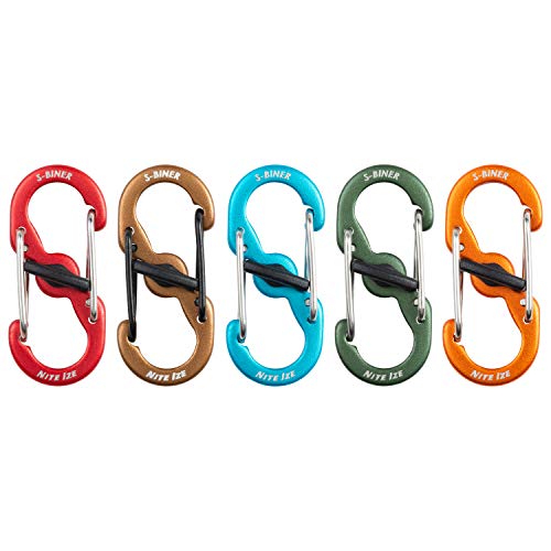 Nite Ize S-Biner MicroLock Aluminum, Locking Keychain Carabiner, 5 Pack, Assorted Colors - Image 2