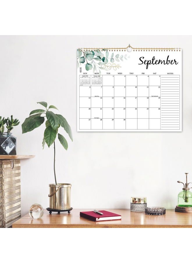 PIOOJK 2026 Wall Calendar - 18 Months Calendar from January 2026 - June 2027, Aesthetic Greenery Large Hanging Calendar with Thick Paper, Perfect for Office Home Monthly Organizing & Planning, 14"×11" - Image 5