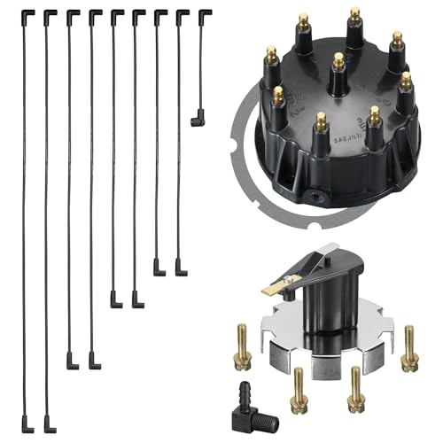 FASWORX Mercruiser Thunderbolt V8 DISTRIBUTOR CAP ROTOR SPARK PLUG WIRES KIT SET 5.0 5.7 7.4 8.2 350 - Image 1