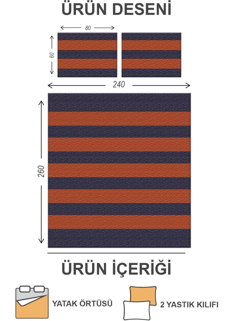 Doruklar Home Collection - Quilted Cotton Filled Velvet Fabric Modern Patterned Premium Quality Bedspread Set - Image 1