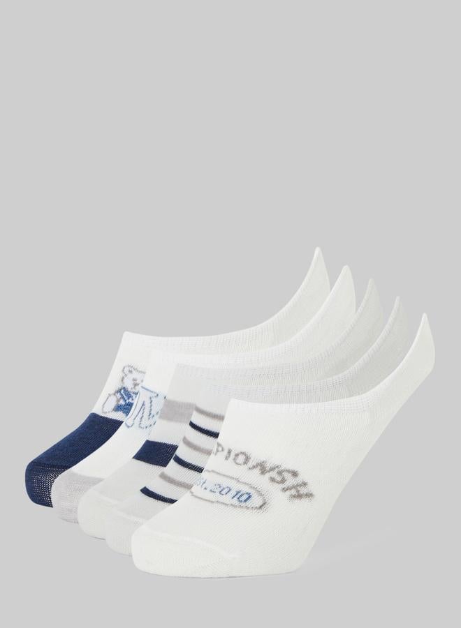 Styli Pack of 5 - Graphic Print No Show Socks - Image 1