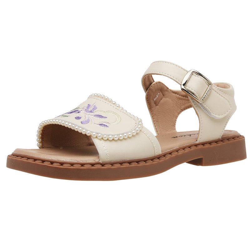 Lucky Kids Flat Dress Sandals for Girls - Stylish Summer Shoes for All Occasions Soft Rubber embroidery shoes for Little Kid/Big Kid - Image 5