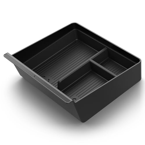 Spigen Non-Slide Center Console Organizer (Expanded Capacity) for Tesla Model Y Juniper (2025/26) & Model 3 Highland (2024/25) - [Non-Slide] - Image 1