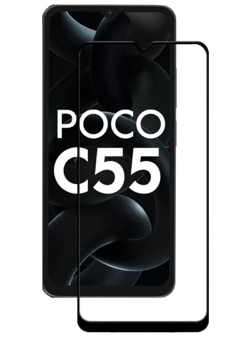 ACLIX Antistatic ESD Dustproof Premium Quality High Definition Tempered Glass Screen Protector Designed For Xiaomi Poco C55 - Image 1