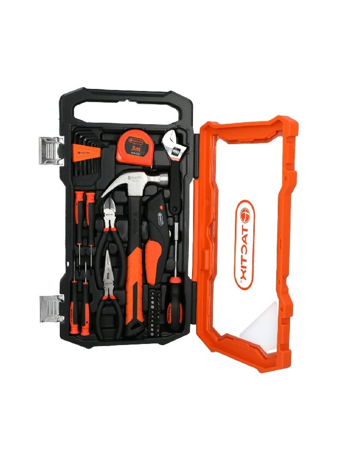 Tactix 39-Piece Superior Qulality Material and Durable Household Tool Set Orange and Black 5.969 x 46.228 x 24.892 cm 900196 - Image 3