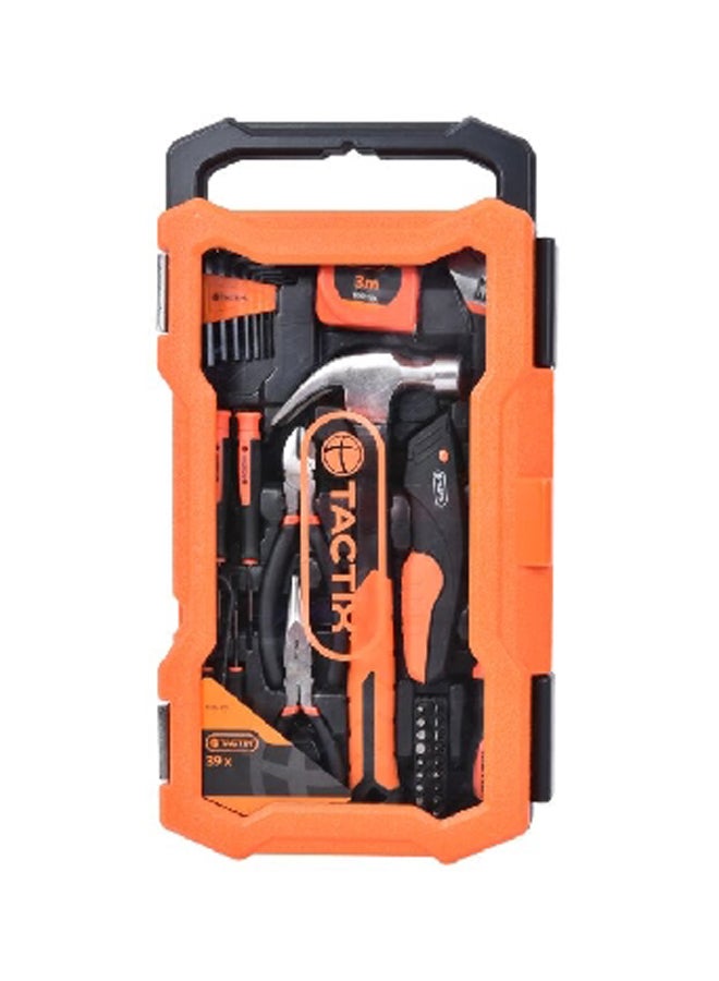 Tactix 39-Piece Superior Qulality Material and Durable Household Tool Set Orange and Black 5.969 x 46.228 x 24.892 cm 900196 - Image 1
