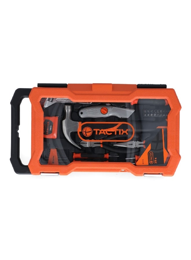 Tactix 39-Piece Superior Qulality Material and Durable Household Tool Set Orange and Black 5.969 x 46.228 x 24.892 cm 900196 - Image 5