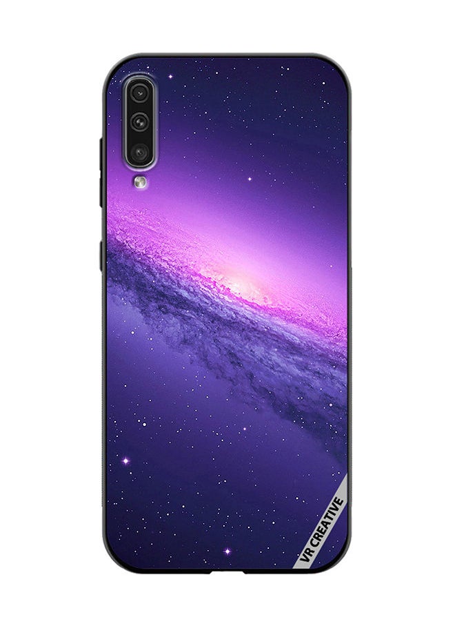 VR CREATIVE Protective Case Cover For Samsung Galaxy A70/A70s Abstract Crossed Lines Galaxy Seamless Design Multicolour  - Image 1