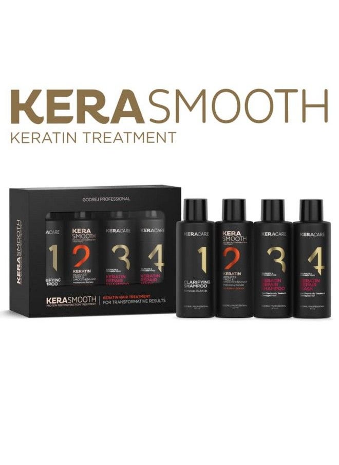 Godrej Professional - Kerasmooth Keratin Treament No Formaldehyde Monodose 60Ml X 4 Bottles - Image 1
