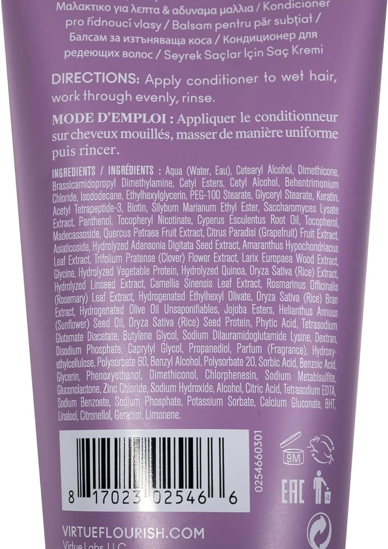 Virtue Flourish Conditioner for Thinning Hair  Nourishes Thickens Detangles Thinning Hair - Image 1